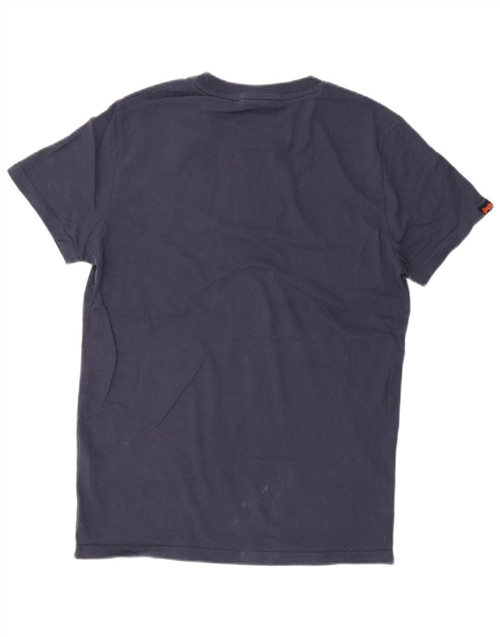 Camiseta masculina Superdry Top médio algodão azul marinho