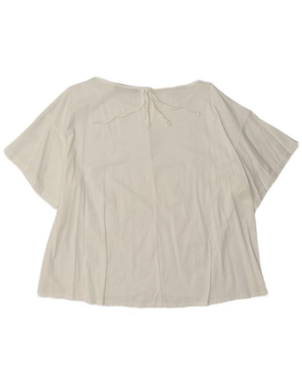 Blusa de fim de semana feminina Max Mara Top UK 18 XL Branco
