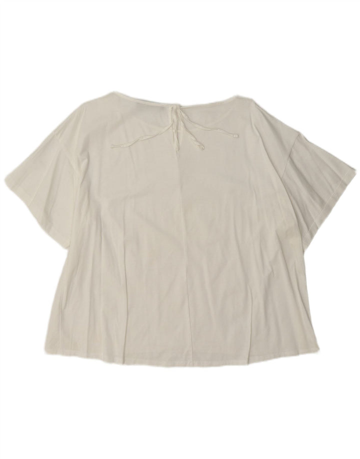 Blusa de fim de semana feminina Max Mara Top UK 18 XL Branco
