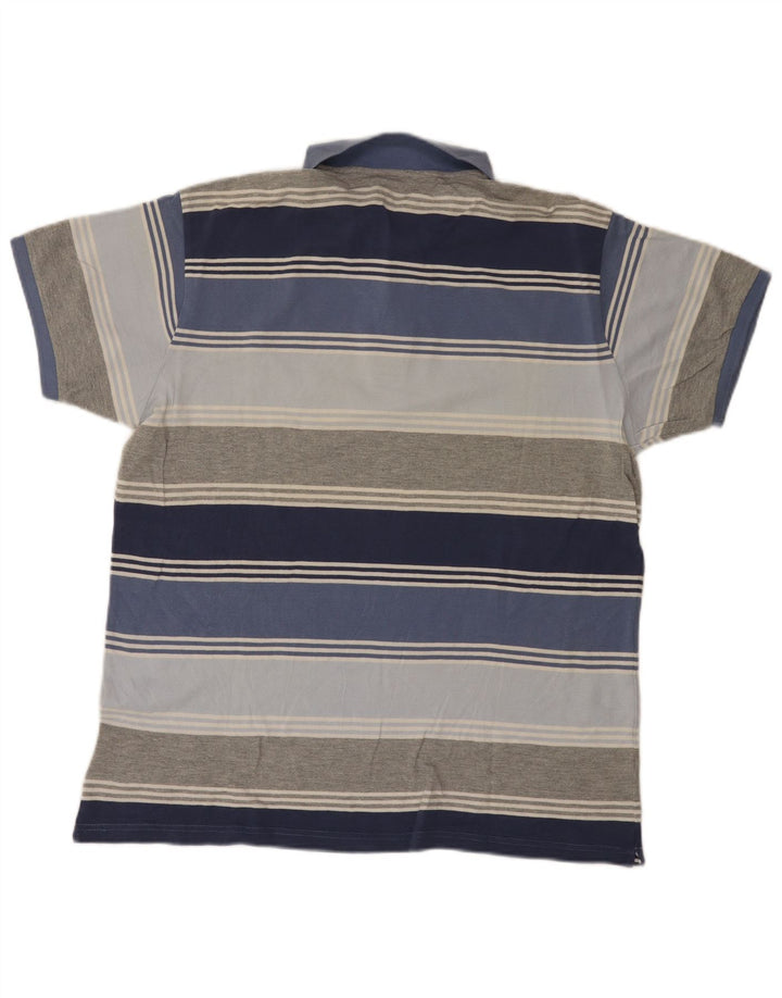 Camisa polo masculina Kappa 2XL algodão listrado azul