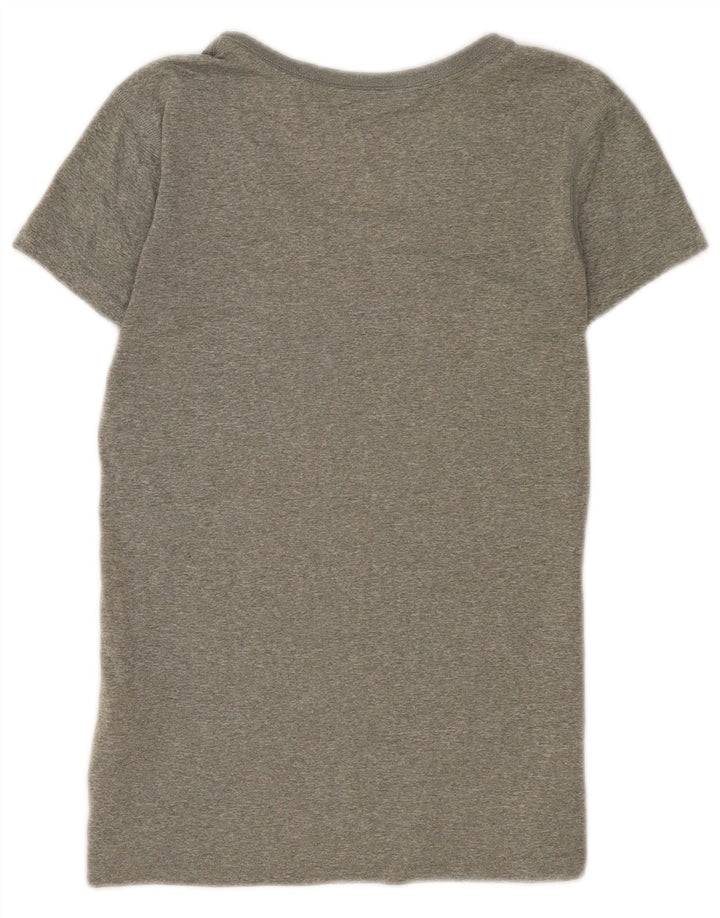 Camiseta feminina Nike UK 10 pequena cinza manchada de poliéster