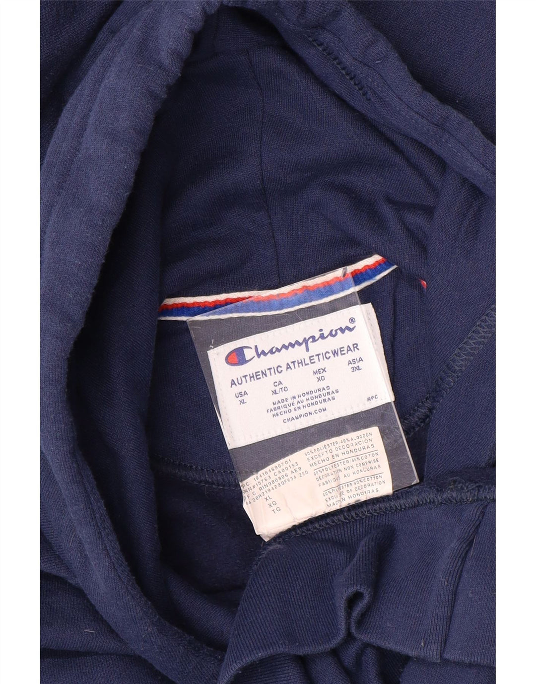 CHAMPION Suéter feminino com capuz UK 18 XL azul marinho poliéster