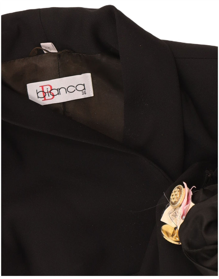 Jaqueta blazer feminina Bianca Longline com 1 botão EU 36 poliéster preto pequeno