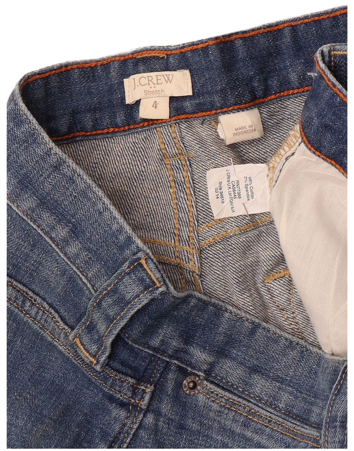 J. CREW Shorts jeans feminino US 4 pequeno W32 algodão azul