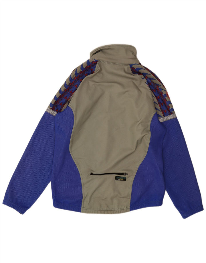 Jaqueta masculina de treino BRIKO grande poliéster cinza colorblock