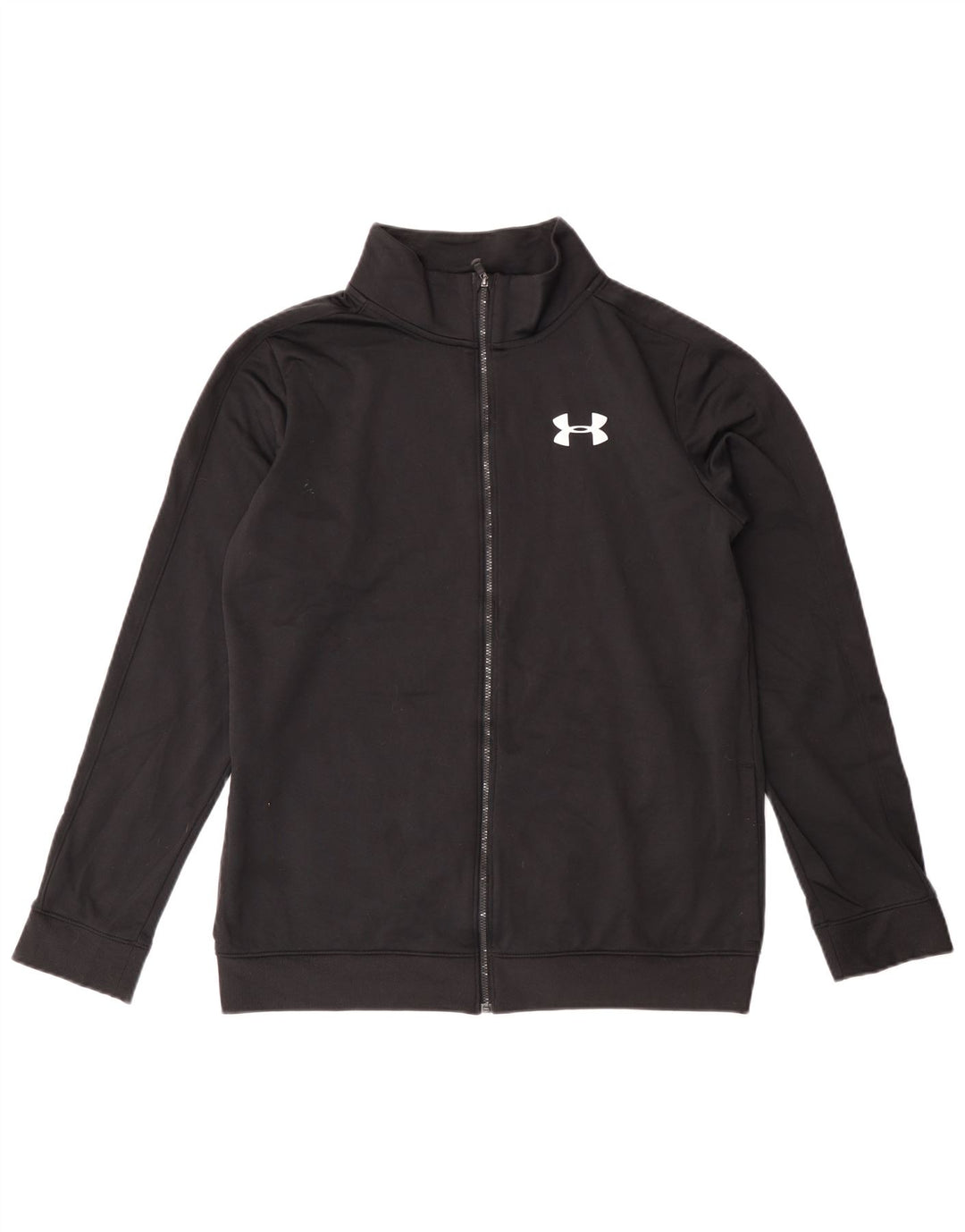 Under Armour Boys Tracksuit Top Jacket 13-14 Years XL Black Polyester
