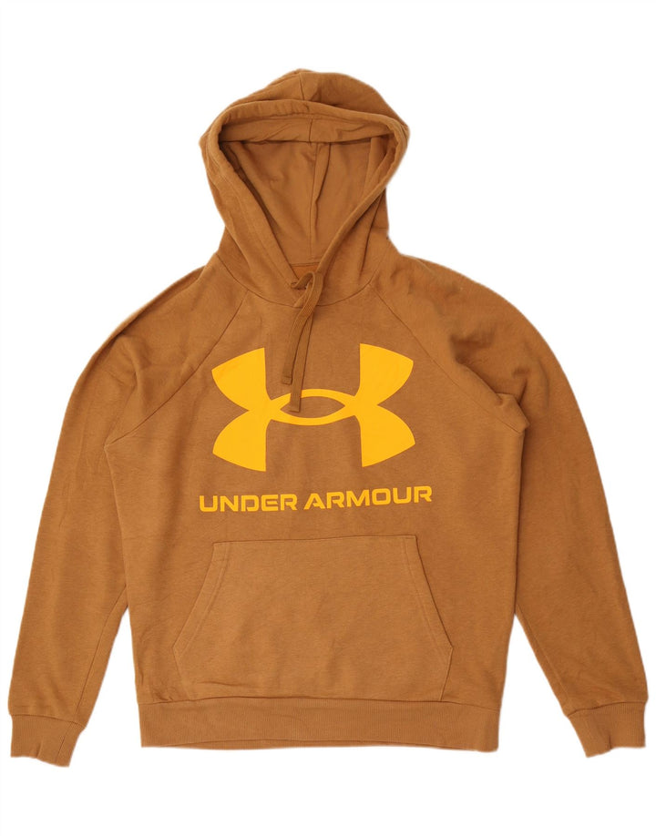 Under Armour masculino gráfico moletom com capuz pequeno algodão marrom