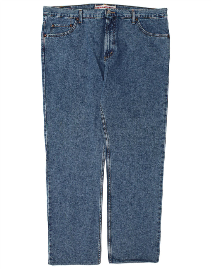 Carrera Mens Straight Jeans W42 L32 Azul Algodão