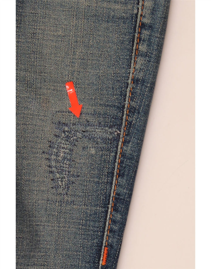 TRUE RELIGION Jeans retos femininos W24 L32 algodão azul marinho