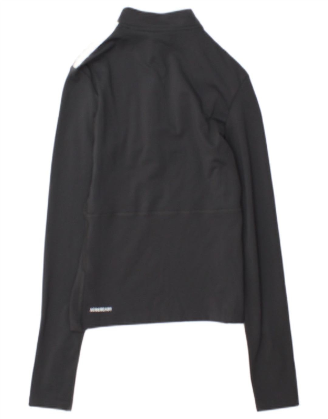 Adidas feminino zip neck pulôver treino top reino unido 4/6 XS cinza colorblock