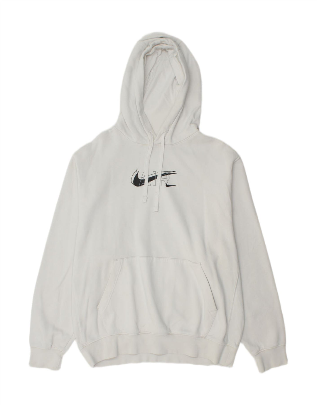 NIKE Mens Graphic Hoodie Jumper Grande Algodão Branco