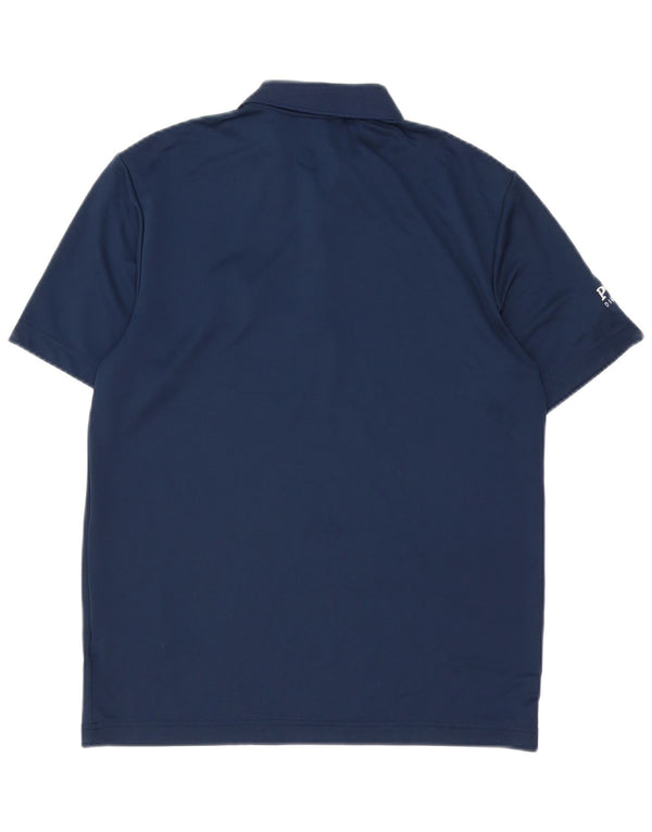 Camisa polo masculina Adidas pequena azul marinho poliéster