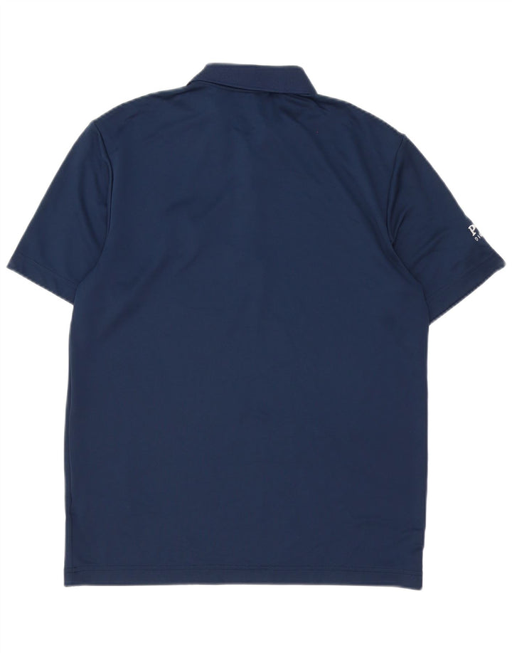 Camisa polo masculina Adidas pequena azul marinho poliéster