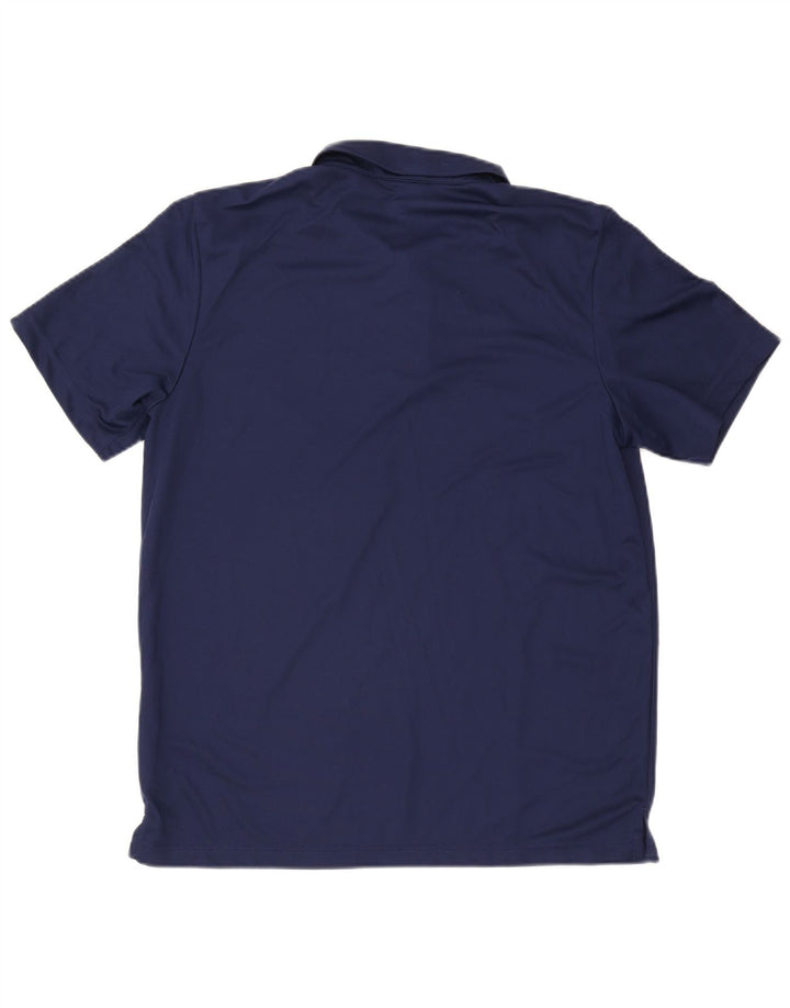 Camisa polo masculina Adidas Climalite grande poliéster azul marinho