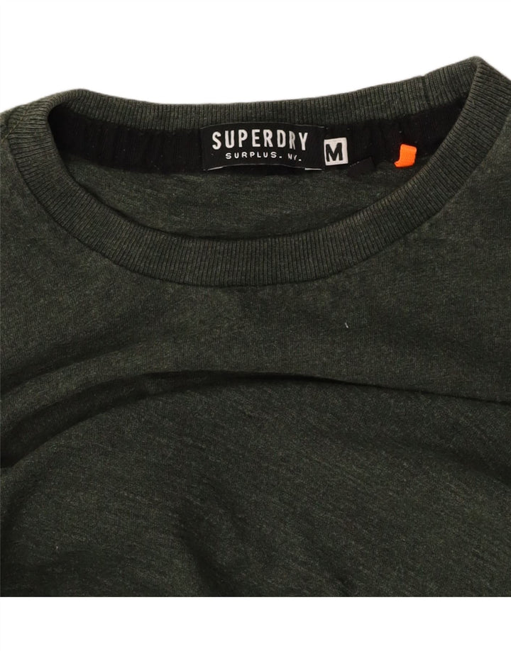 Top masculino SUPERDRY manga comprida verde médio