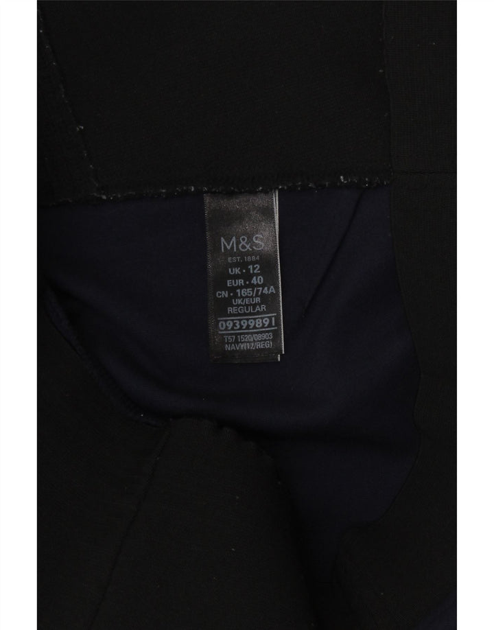 Leggings femininas de ajuste regular da Marks & Spencer Reino Unido 12 viscose azul marinho médio