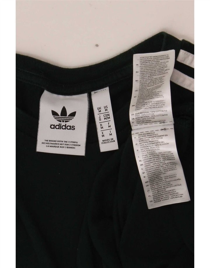 Adidas Mens Top Manga Longa Médio Algodão Verde