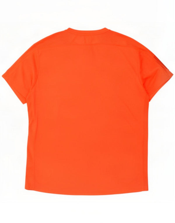 Adidas Mens T-Shirt Top Large Orange Polyester