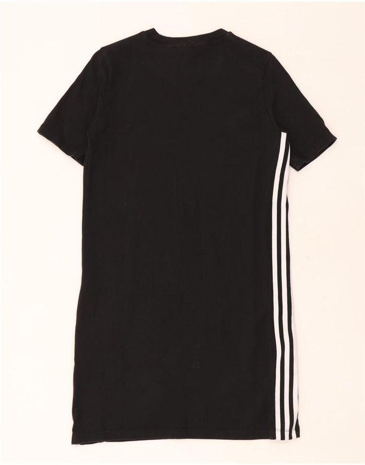 ADIDAS Womens T-Shirt Dress UK 6 XS Algodão Preto
