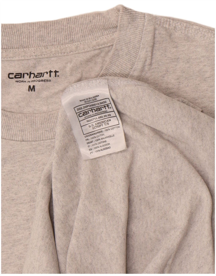 Camiseta masculina Carhartt de algodão cinza médio
