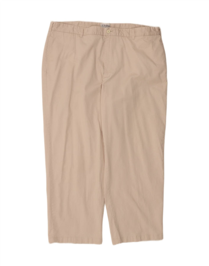 IZOD Mens Straight Chino Trousers W44 L30 Beige Cotton Vintage Izod and Second-Hand Izod from Messina Hembry 