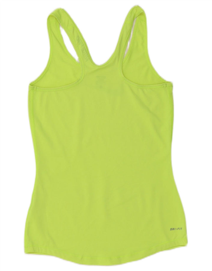 NIKE Womens Graphic Vest Top UK 8 Pequeno Verde Sintético