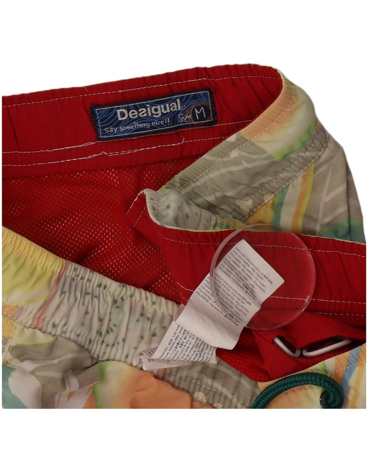 Desigual Shorts de natação masculino gráfico médio multicolorido poliamida