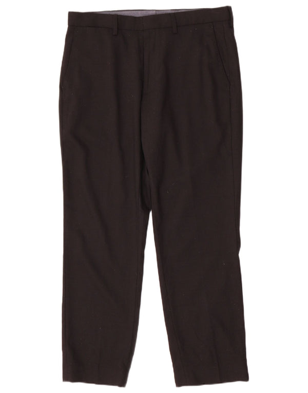 Calça Chino Masculina Marks & Spencer Regular Fit W34 L29 Lã Preta