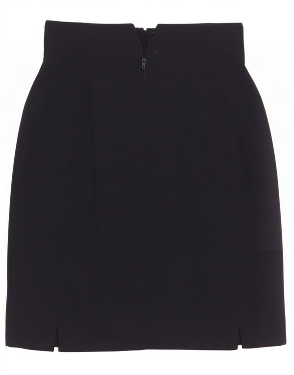 Escada Saia Lápis Feminina EU 40 Médio W27 Lã Azul Marinho