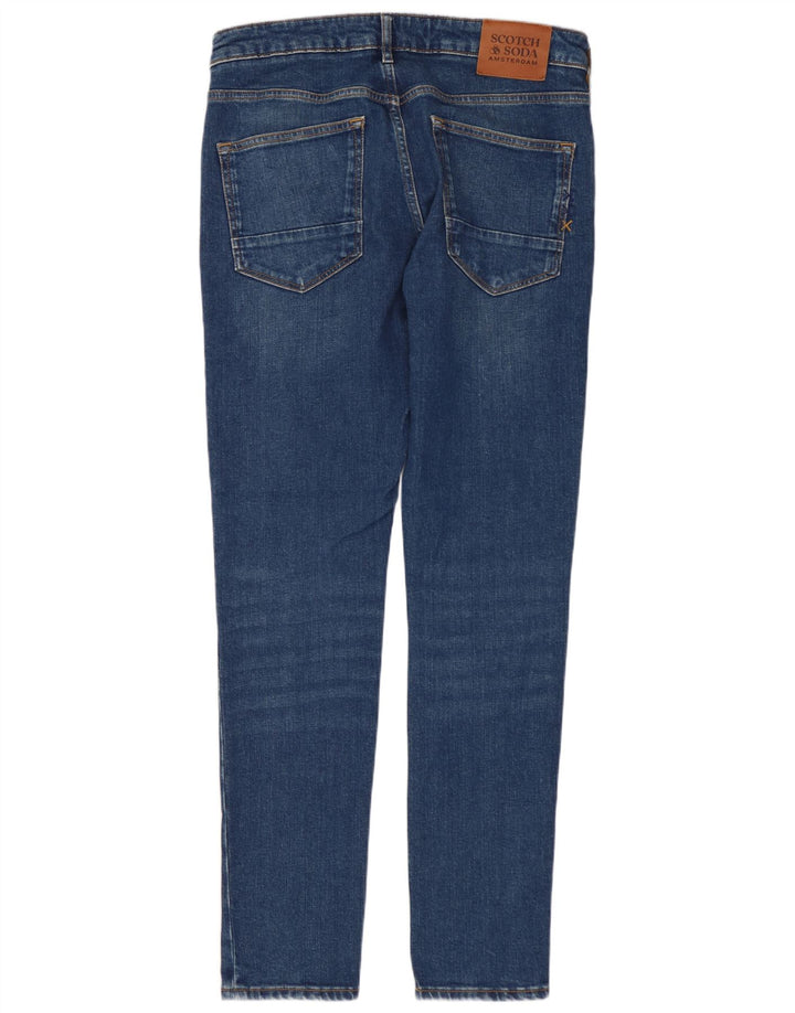SCOTCH & SODA Masculino Amsterdam Skinny Jeans W32 L32 Azul Algodão