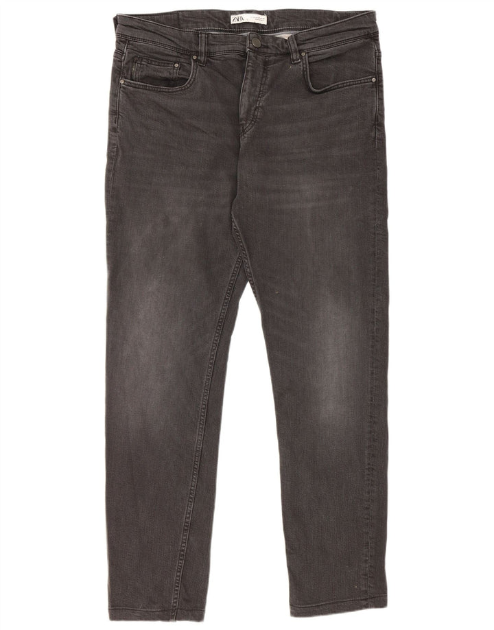 Zara Mens Slim Jeans EU 46 XL W36 L30 Preto