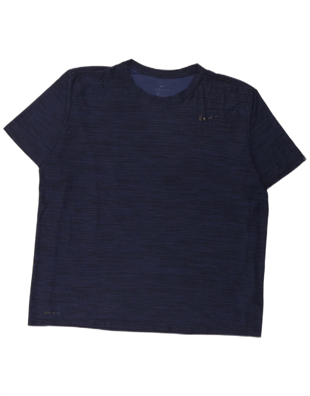 Camiseta masculina Nike Dri Fit Top 2XL poliéster manchado azul marinho