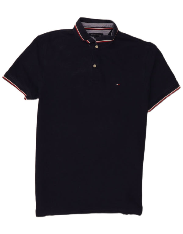 Camisa polo masculina Tommy Hilfiger grande algodão azul marinho