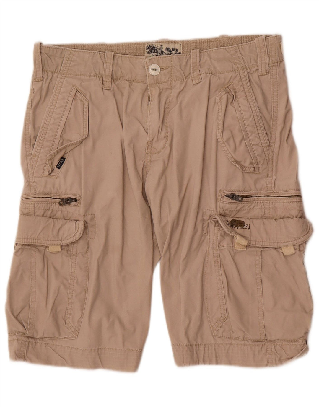 Shorts cargo masculino Scotch & Soda W32 algodão bege médio