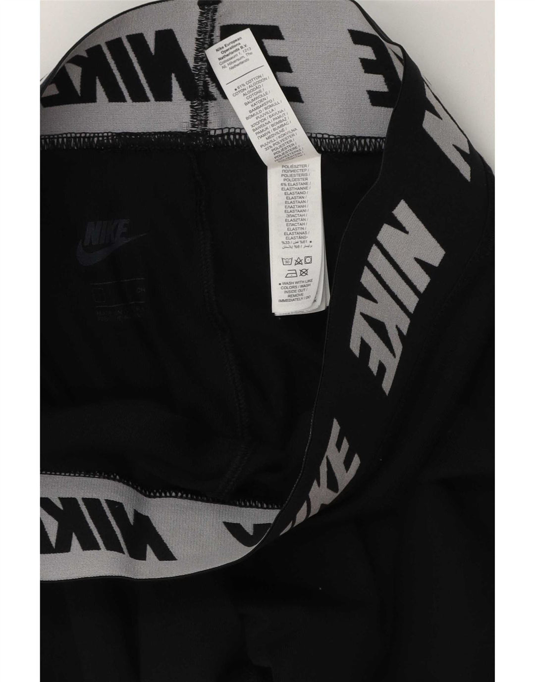 Leggings Nike Femininas Graphic UK 8 Pequenas Algodão Preto