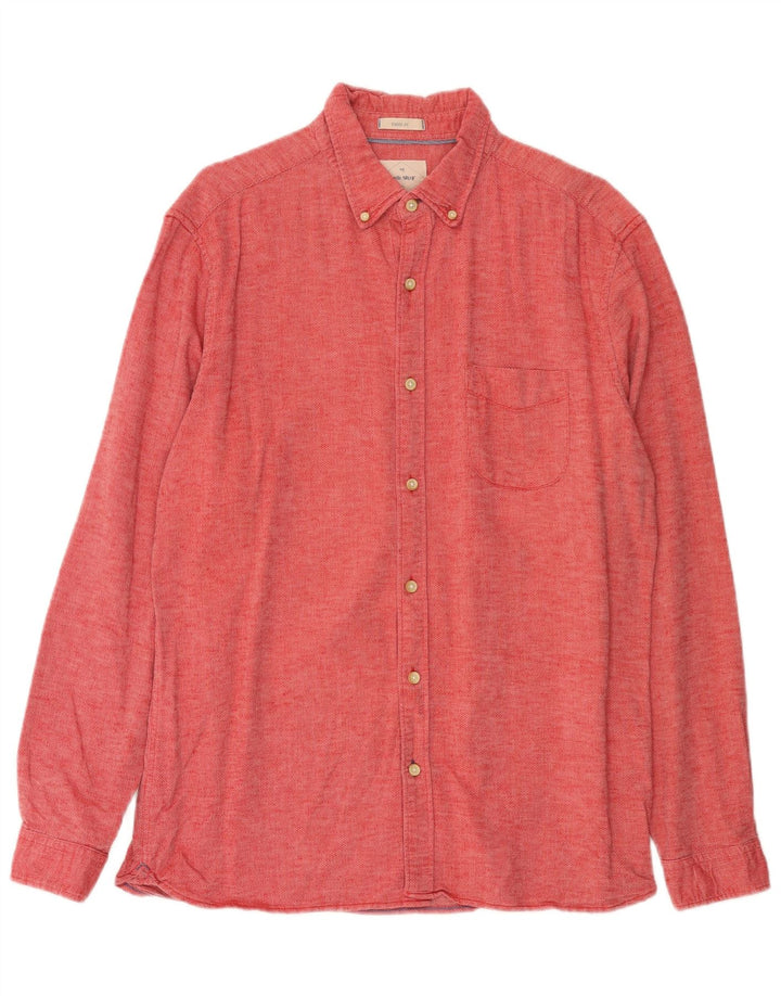 Camisa masculina clássica White Stuff de algodão vermelho médio