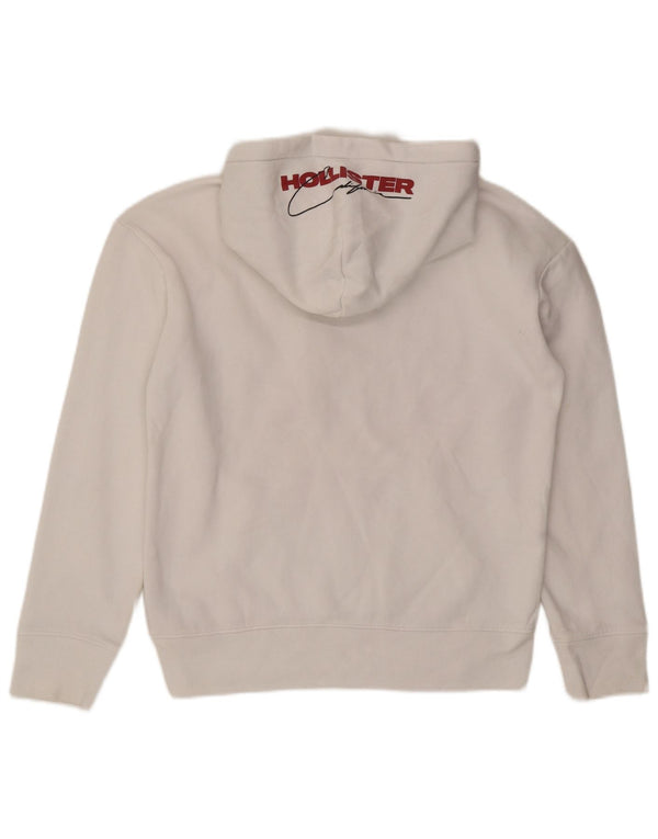 Hollister masculino gráfico moletom com capuz XS algodão branco