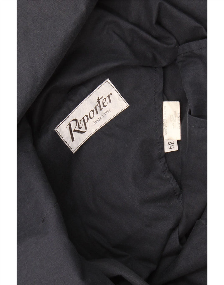 Jaqueta blazer masculina Reporter com 1 botão IT 52 XL azul marinho algodão