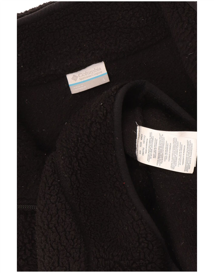 Jaqueta de lã masculina Columbia UK 40 grande poliéster preto