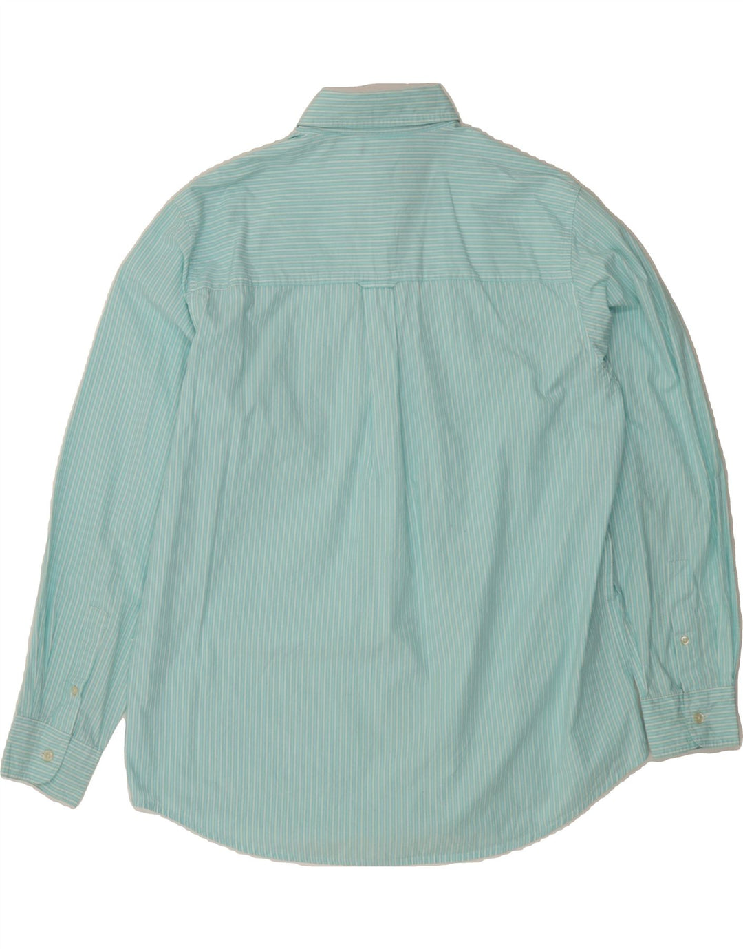 CHAPS Mens Shirt Large Turquoise Pinstripe Cotton Vintage Chaps and Second-Hand Chaps from Messina Hembry 