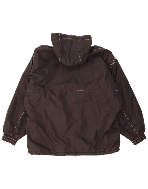 Jaqueta corta-vento masculina Le Frog com capuz UK 42 XL poliamida preta