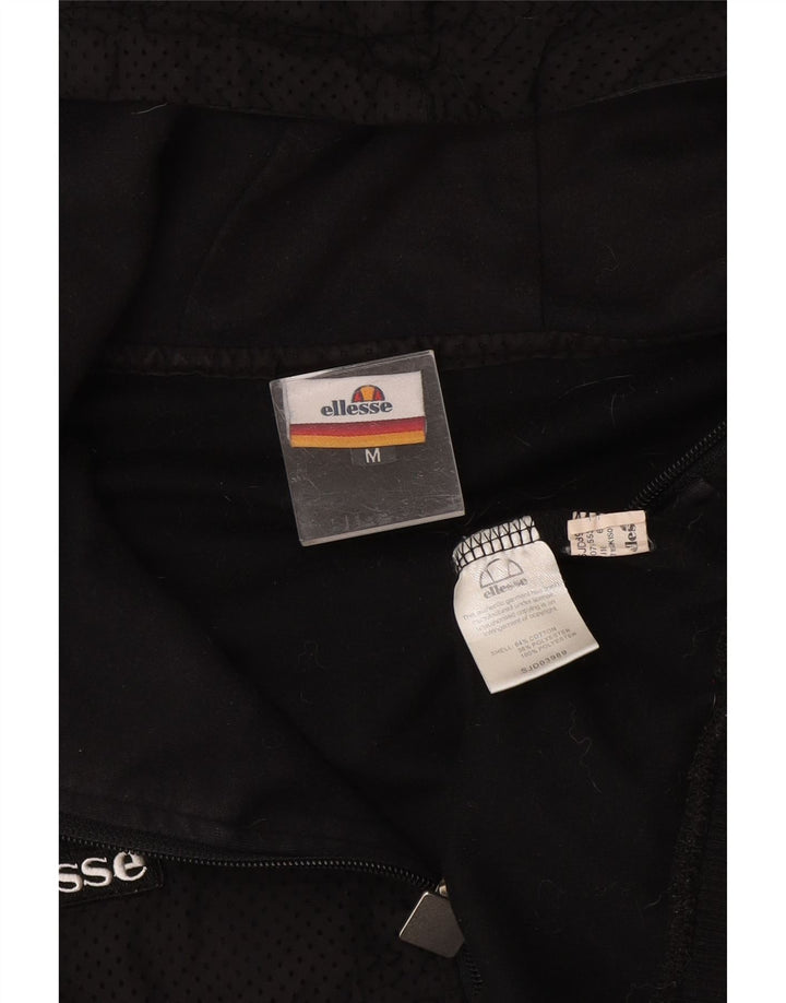Suéter Ellesse masculino com capuz e zíper médio preto algodão