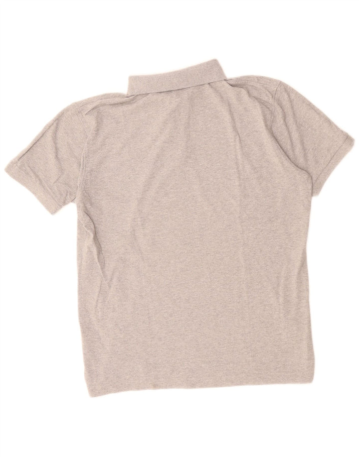 Camisa polo masculina Gant algodão cinza médio