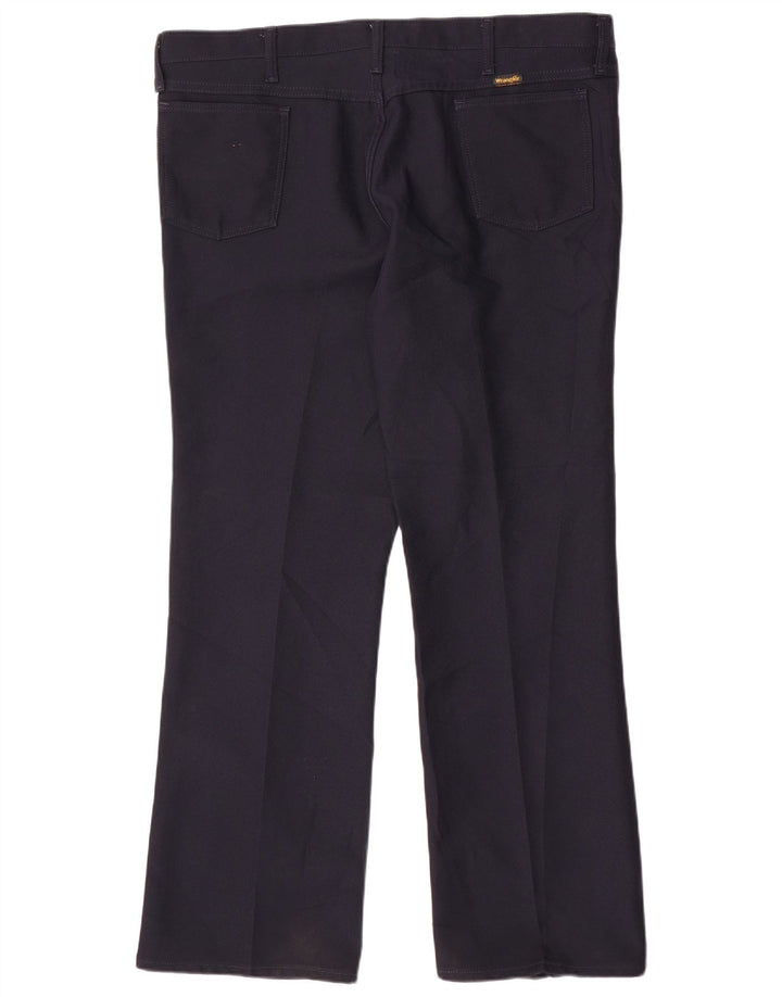 Calça casual reta masculina WRANGLER W42 L30 poliéster azul marinho