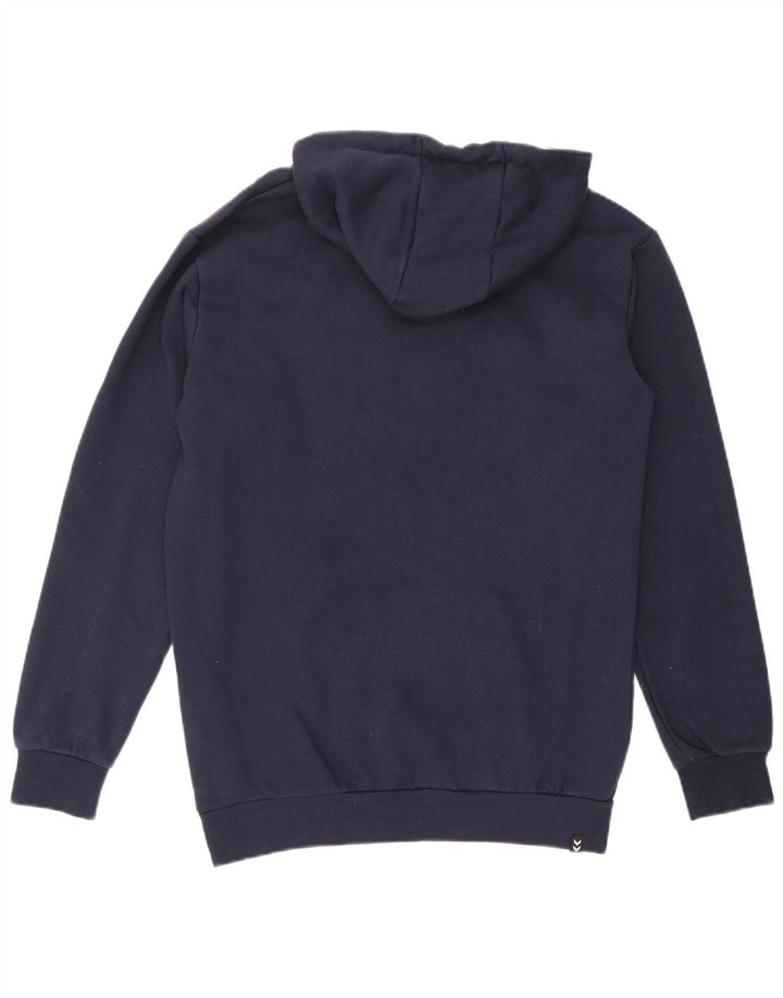 Suéter masculino com capuz gráfico HUMMEL médio algodão azul marinho