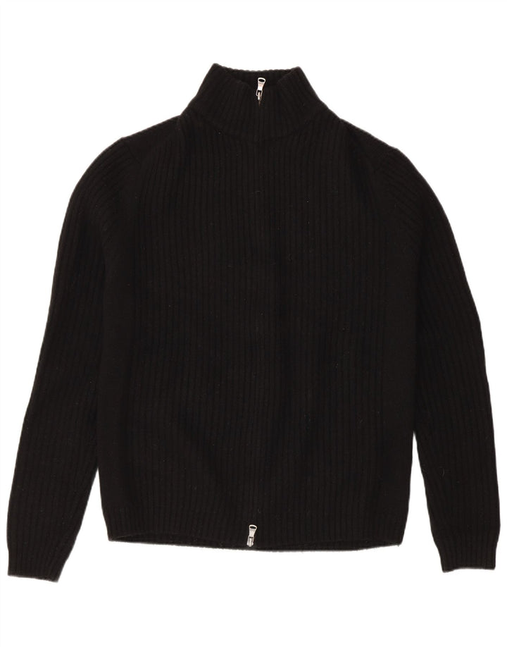Suéter cardigã masculino Calvin Klein grande lã merino preta