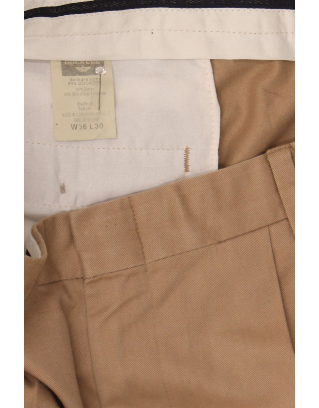 DOCKERS Mens Pegged Chino Trousers W36 L30  Beige Cotton Vintage Dockers and Second-Hand Dockers from Messina Hembry 