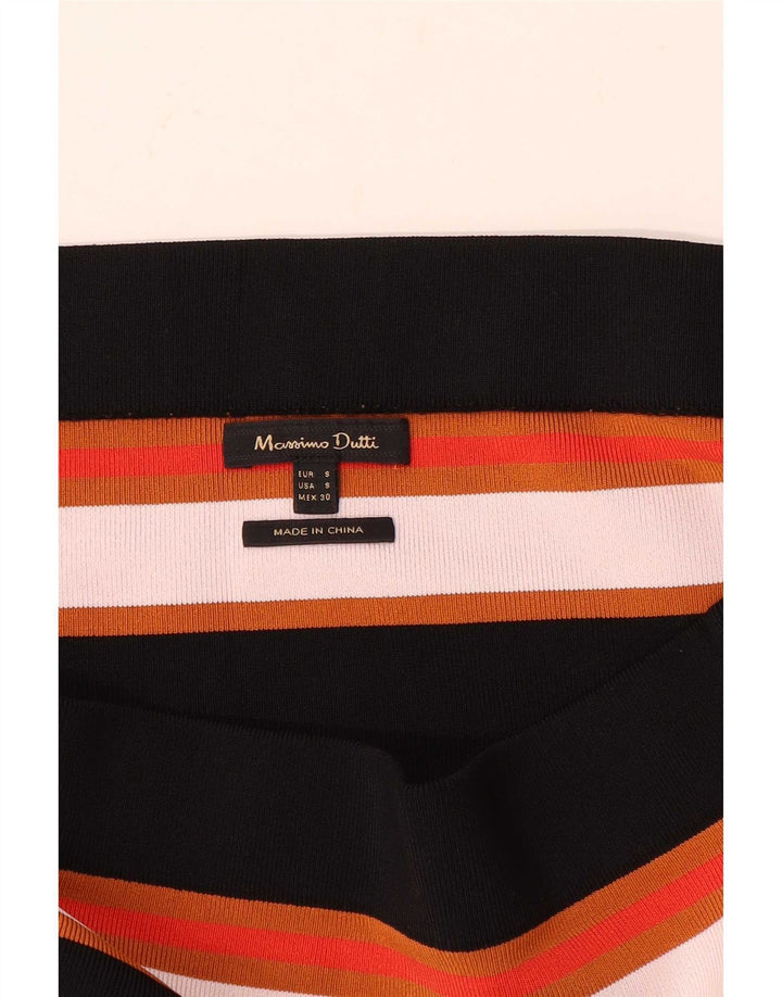 Blusa feminina Massimo Dutti sem ombro UK 8 listrada pequena multicolorida