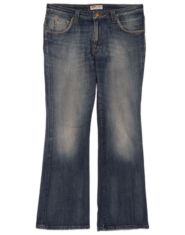 Lee Womens Marion Flared Jeans W32 L31 Azul Algodão