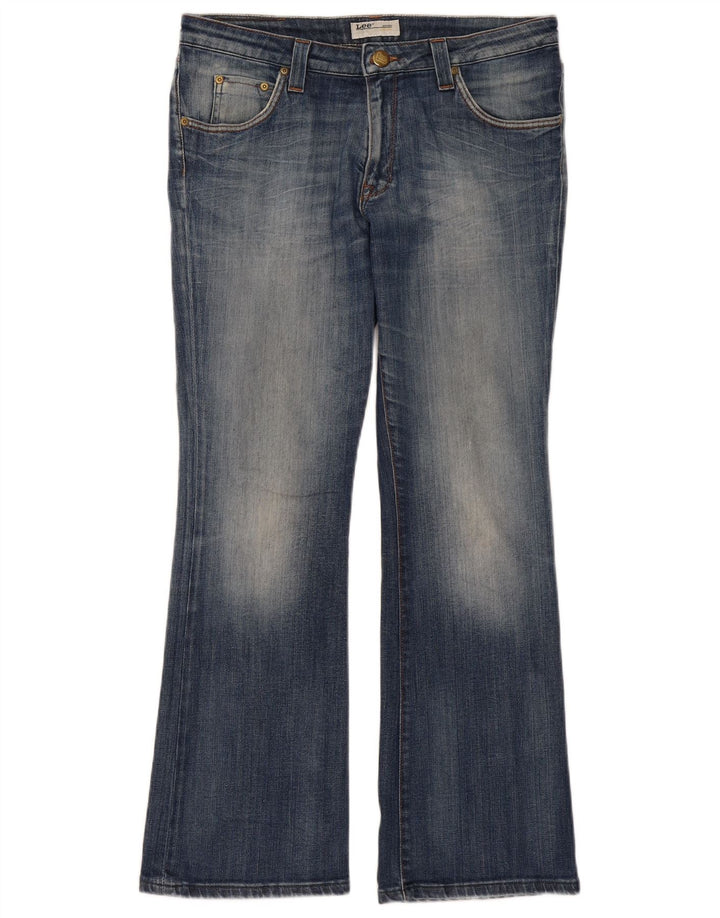 Lee Womens Marion Flared Jeans W32 L31 Azul Algodão